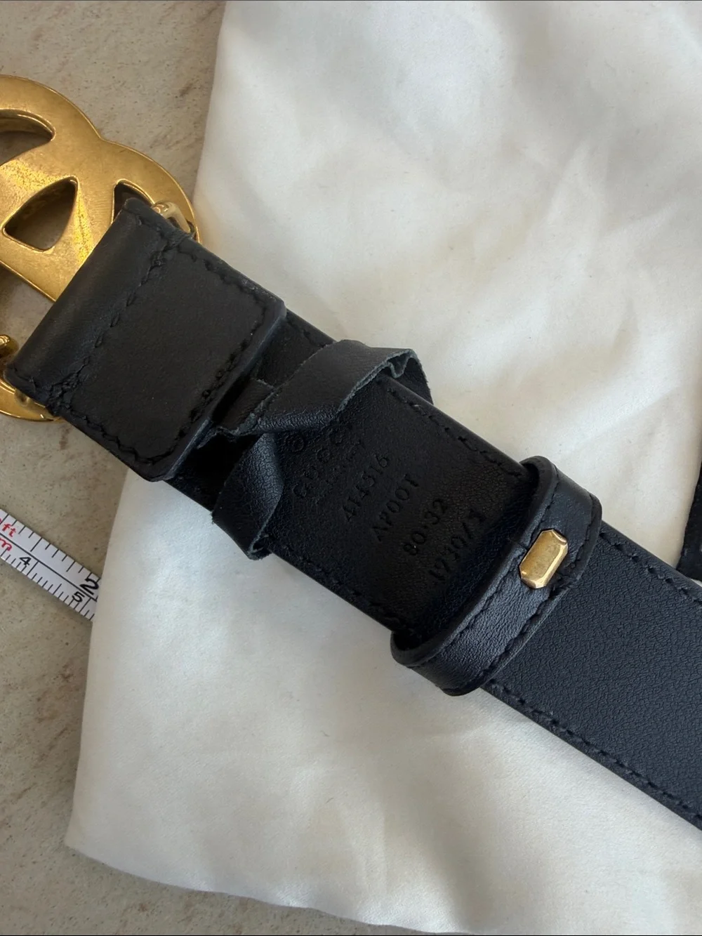 Gucci black leather